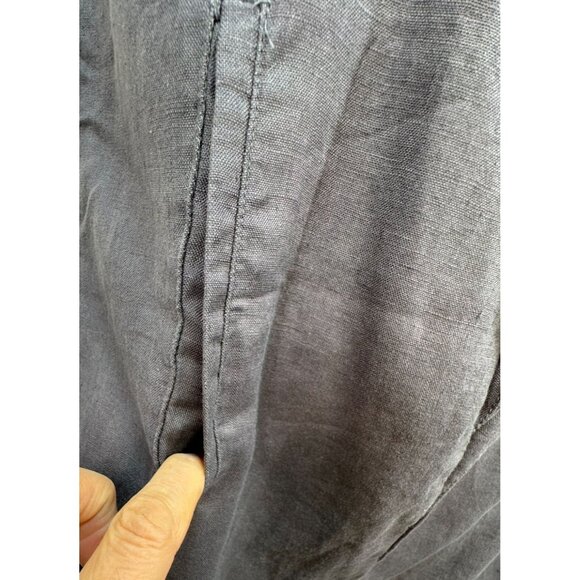 Kenar Womens Sleeveless Open-Front Linen Long Vest Size S Grey Lagenlook Minima - Picture 4 of 13